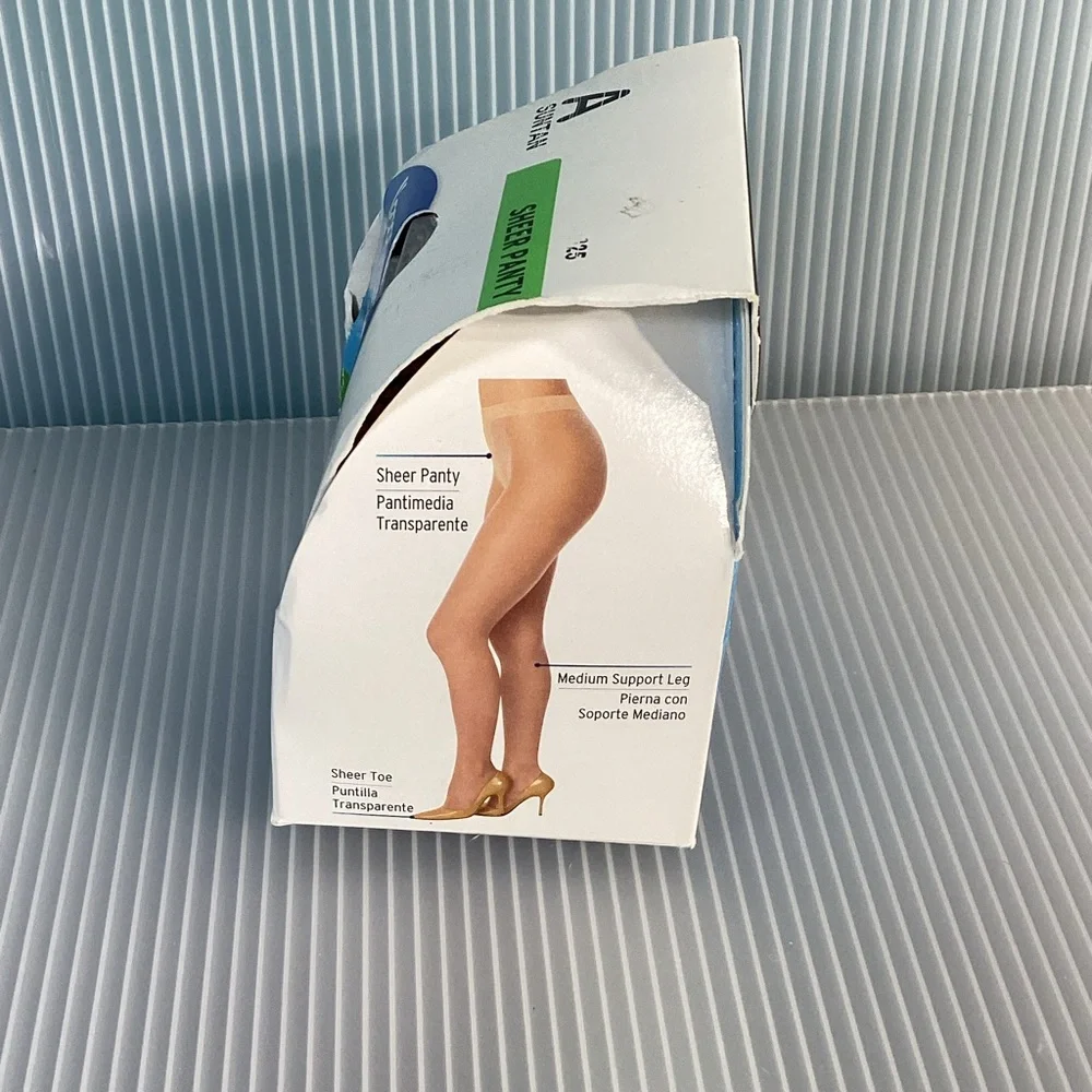 L’eggs Sheer Energy Medium Support Leg Sheer Panty Suntan Size A Pantyhose
